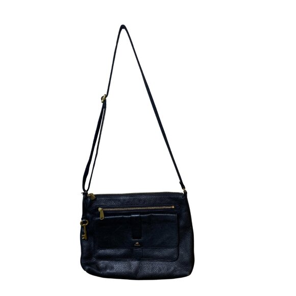 FOSSIL KINLEY BLACK LEATHER SMALL CROSSBODY BAG - Picture 8 of 9